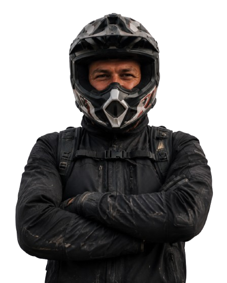 Motourismo Fahrer auf einer Reiseenduro