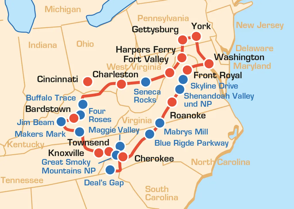 Motorradreise USA: Appalachen & Bourbon Trail – Bild 4